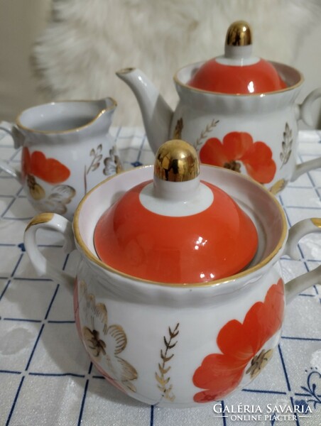 Russian Soviet baranovka tea set