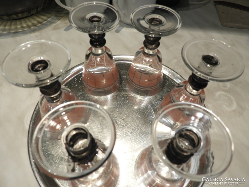 Retro liqueur, brandy set 6pcs