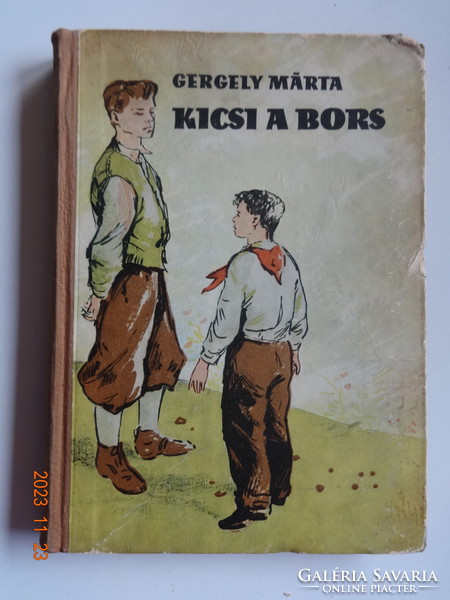 Gergely márta: ksí a bors - an old youth novel with scribbled drawings of a winemaker (1956)