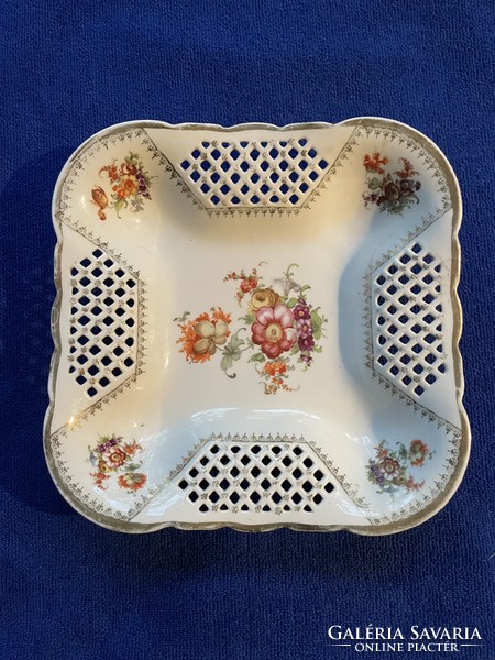 Victoria Czech-Slovak porcelain serving bowl, square