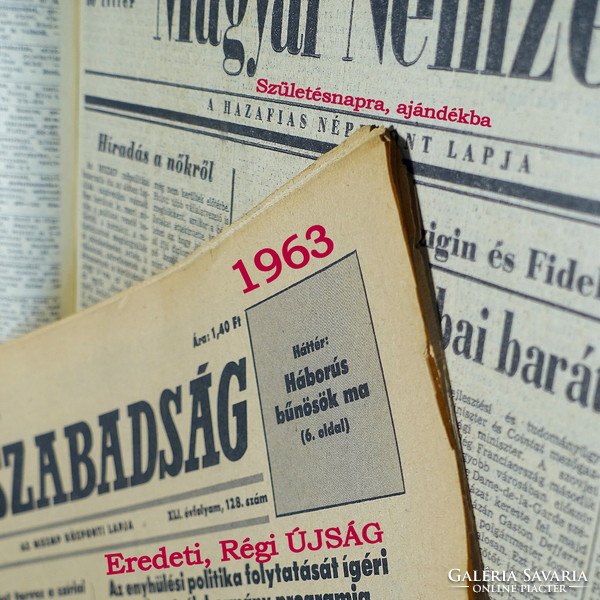 1963 December 1 / people's freedom / birthday :-) original, old newspaper no.: 25207