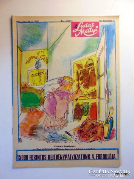 1977 November 24 / ludas matyi / as a gift :-) original, old newspaper no.: 24677