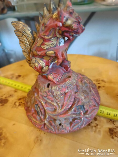 Antique oriental wooden sculpture