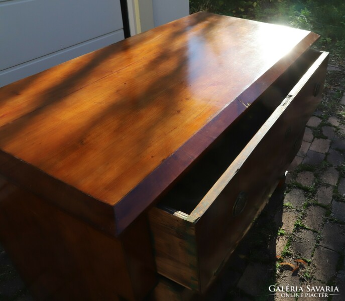 Biedermeier pillar chest of drawers