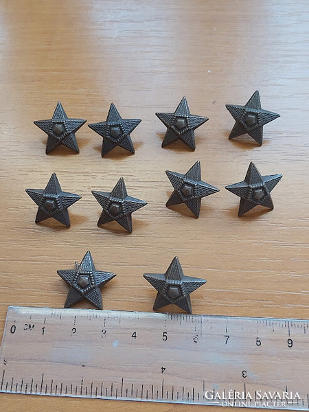 Mn 10 pcs 20 mm 5-pointed officer's, chief officer's brown star from the 60s-70s #