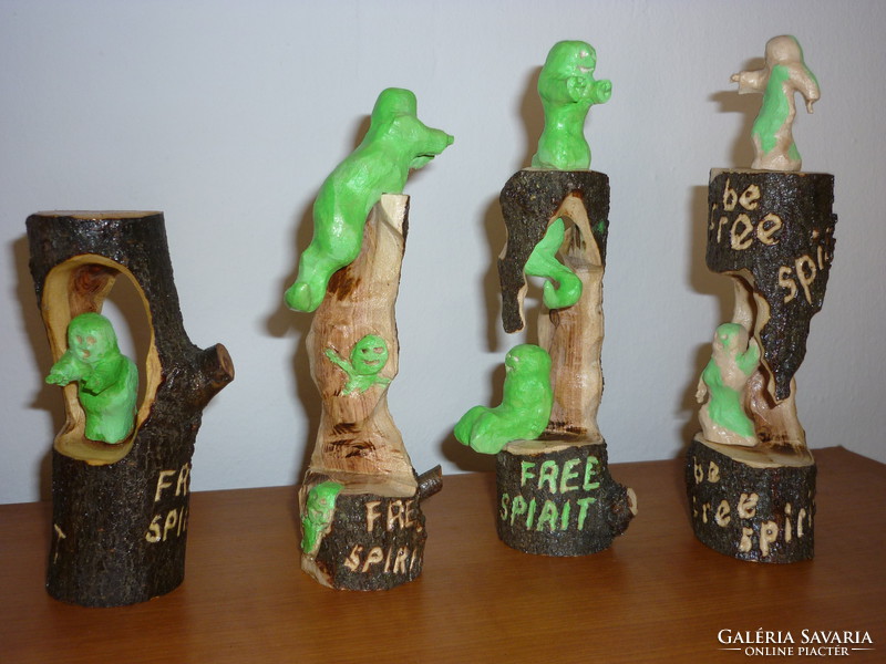 Carved spirit figures (be free spirit)