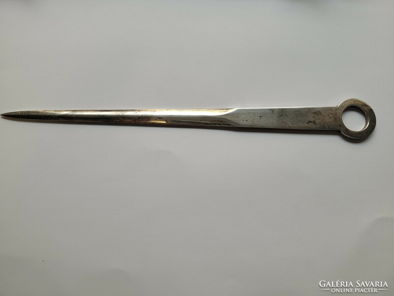 1965 Francis Howard Ltd Sheffieldi Angol tömör ezüst designer levélbontó kés EREDETI DOBOZÁBAN!