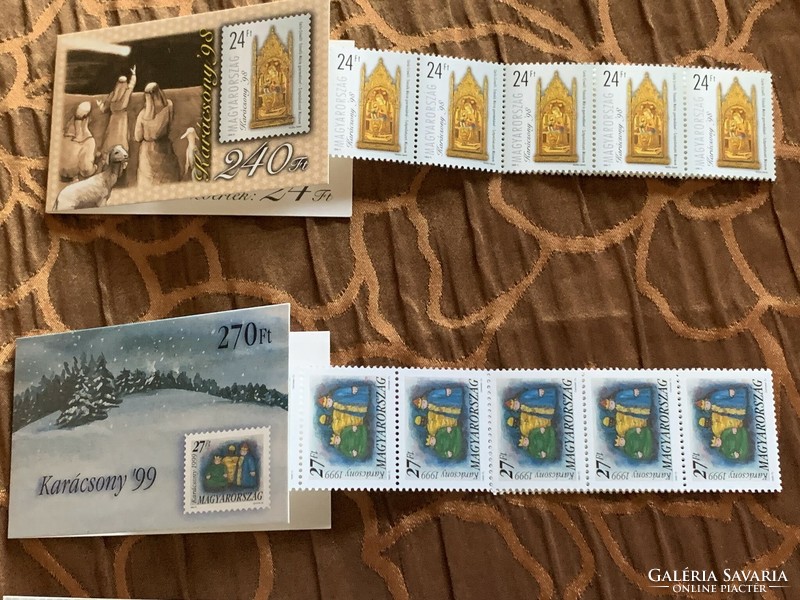 5 db KARÁCSONY bélyegfüzet  (1998 és 4db. 1999)
