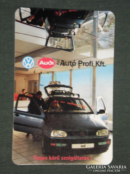 Kártyanaptár, Volkswagen Golf Mk3 autó, Autó profi, Pécs, 1993 ,   (2)