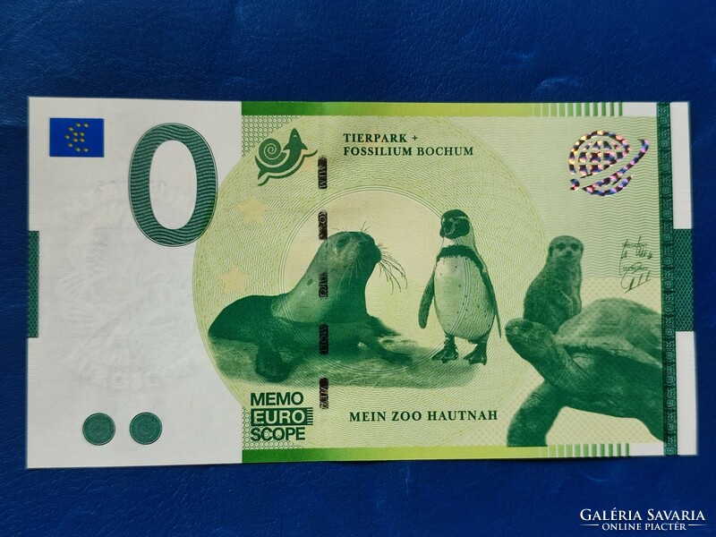 Germany 0 memo euro turtle seal penguin meerkat fossil! Rare commemorative paper money! Ouch!