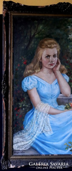 Fk/425 - painter Julia Adorján from Nagybánya - female portrait