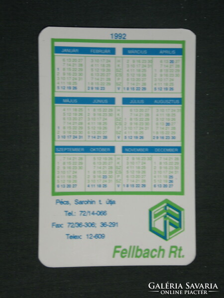 Card calendar, FEMA shopping center store, Pécs, graphic artist, dinosaur, 1992, (2)