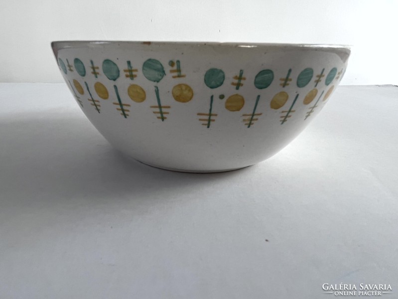 Old, vintage Kispest granite (cs.K.Gy) bowl, offering a rare, special pattern
