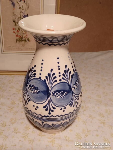 Old Hódmezővásárhely glazed ceramic vase - mónus j. Hmv.