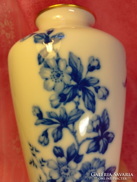 Krautheim, kék- fehér porcelán váza
