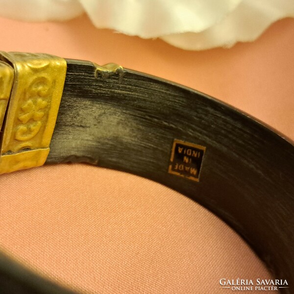 Téz inlaid Indian wood bracelet bracelet, 2 cm