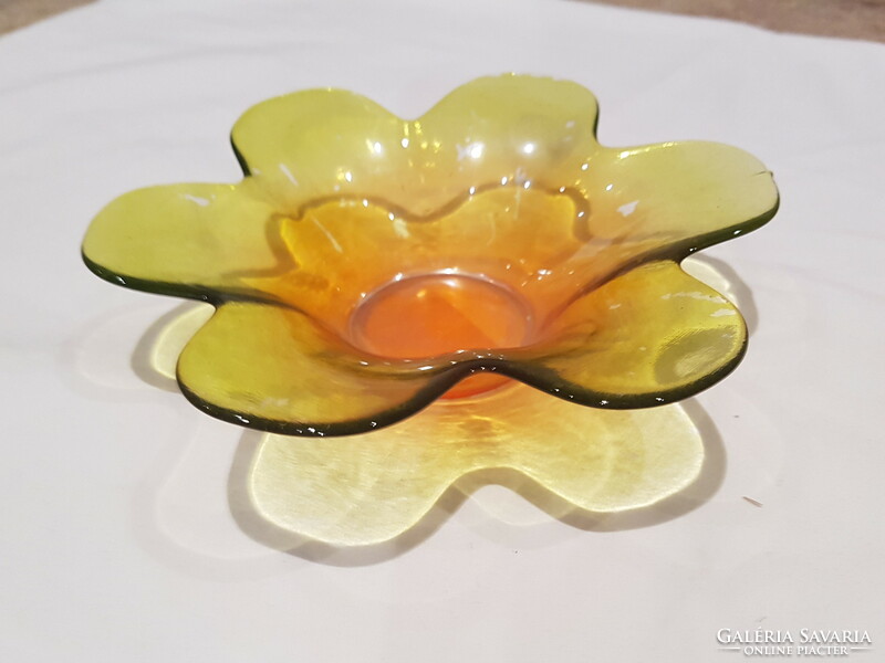 Glass bowl, candle holder