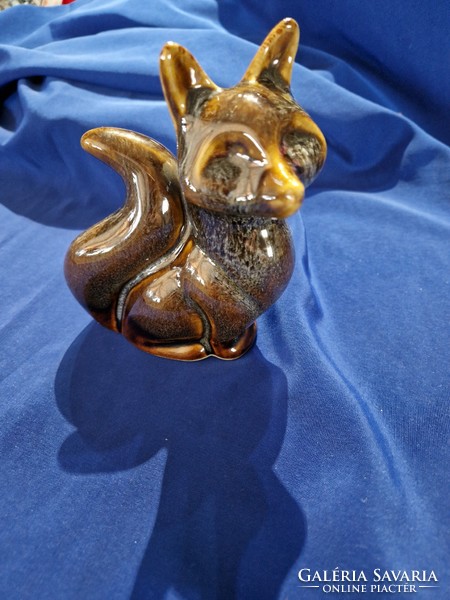 Ceramic fox figure interesting glaze