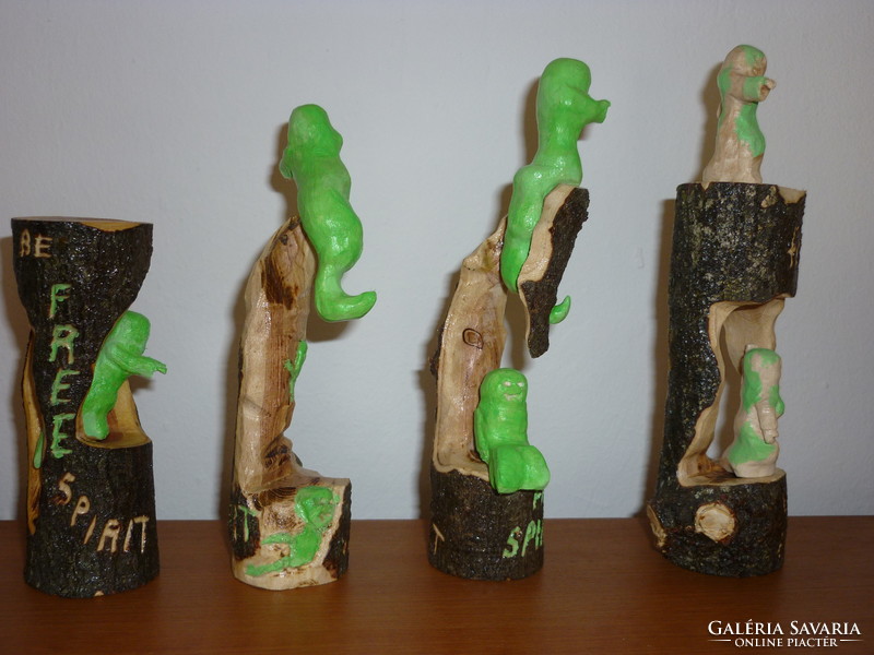 Carved spirit figures (be free spirit)