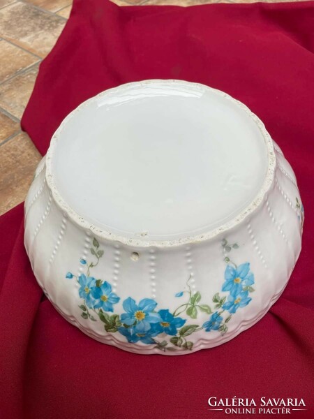 24,5 cm átmérőjű gyönyörű porcelán  pogácsás tál virágos