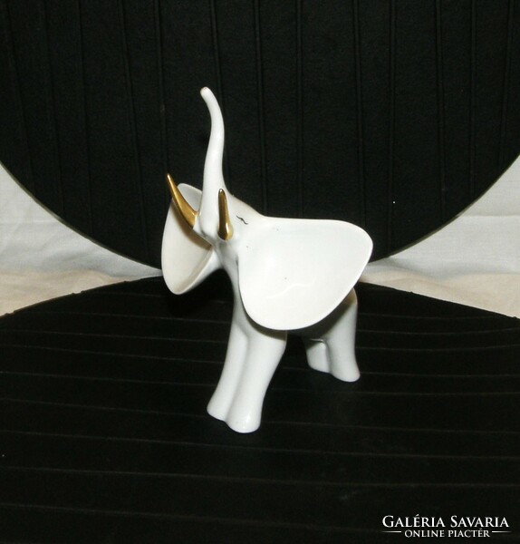 Elephant raven house porcelain - 16 cm