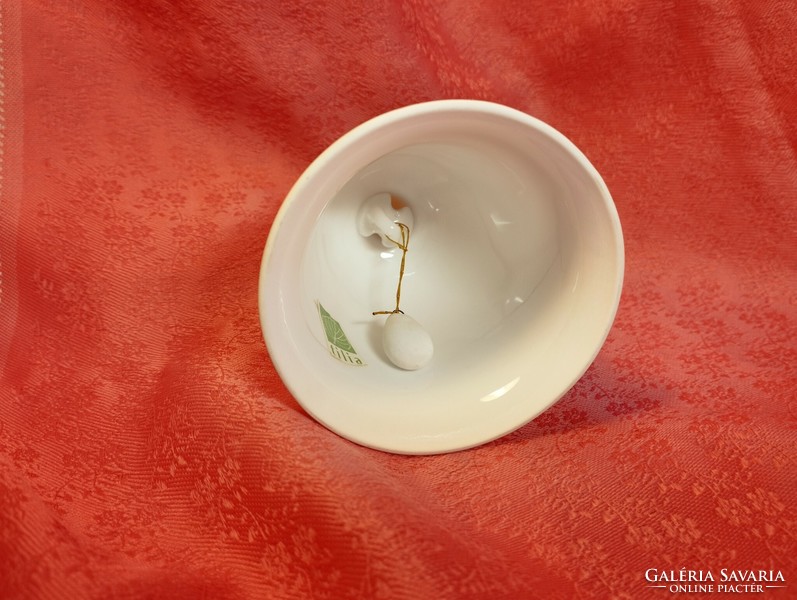 Madaras porcelán asztali csengő