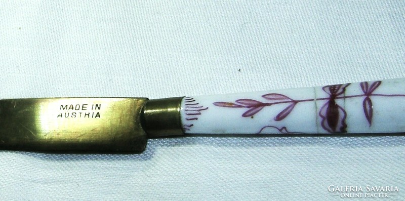 Antik porcelán nyelű kés 6 db - Dobozában - Made in Ausztria