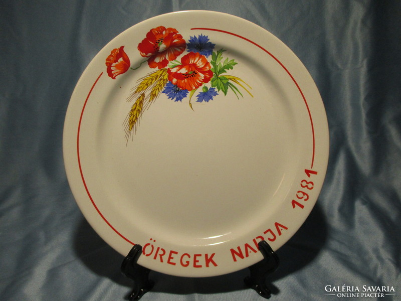 Poppy wall plate - Old People's Day 1981