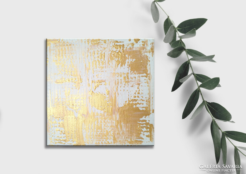 Edit red: gold abstract - 20x20cm (gold-white)