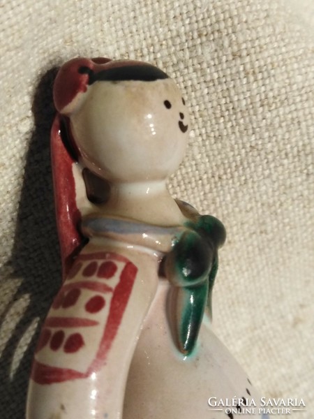 Miniature, folk costume - ceramic figurine / Czechoslovakia