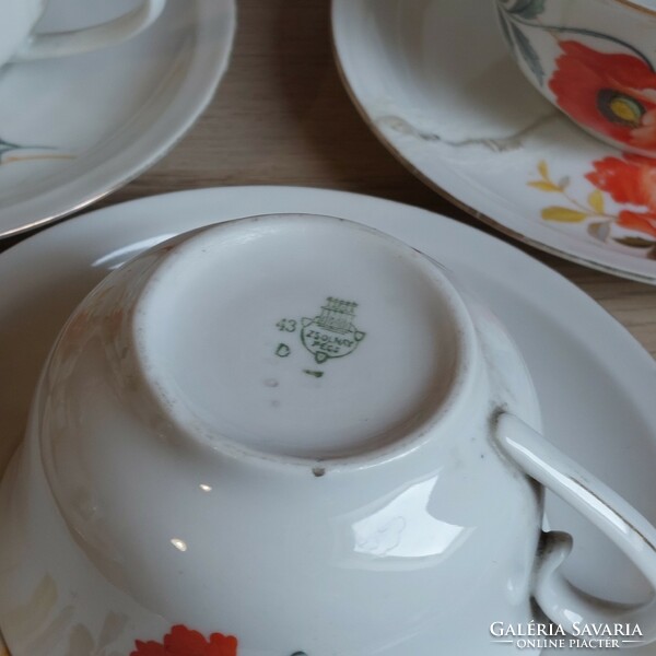 Zsolnay poppy pattern tea set