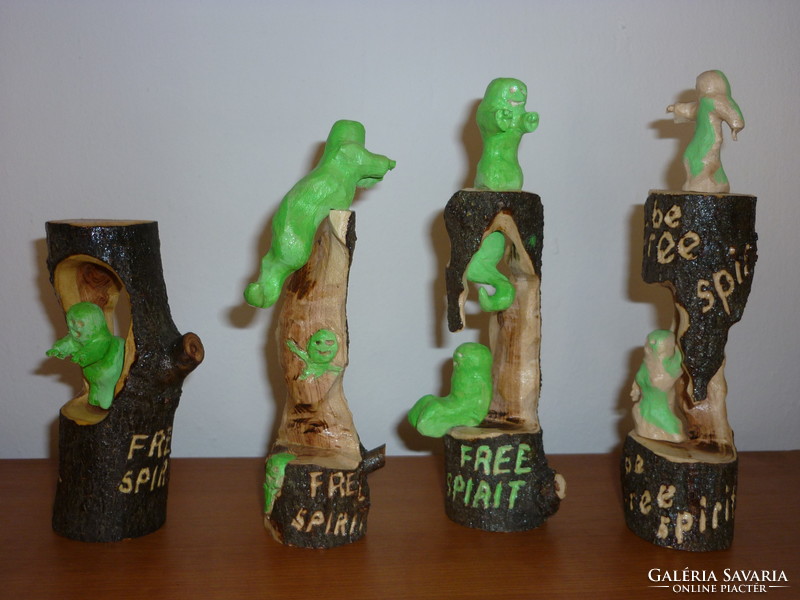 Carved spirit figures (be free spirit)