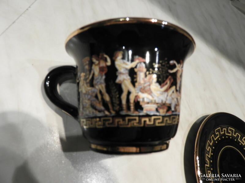 Greek 24 carat gilded tea cup