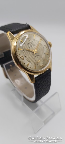 Rare, very beautiful oriosa ffi wristwatch (bronze structure with 15 stones, gilded dial)