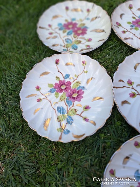 Beautiful rare Altrohlau cake plates with floral pattern antique