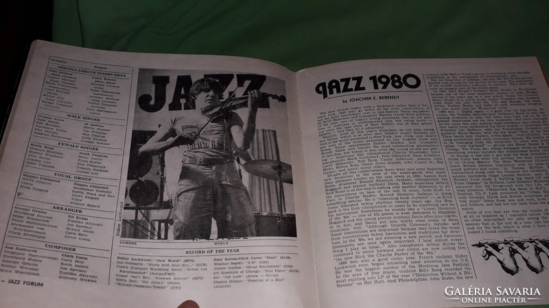 1980-81 JAZZ FÓRUM angol nyelvű zenei újság lengyel kiadás a képek szerint