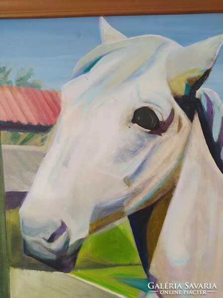 For horse lovers - deák-veres mari: equestrian farm (76*56cm)