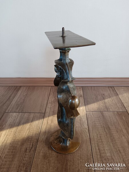 Pap Zoltan bronze candle holder