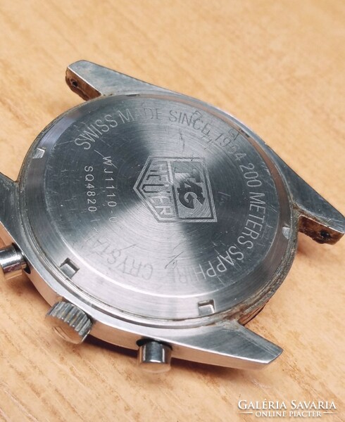 Tag heuer carrera automatic wristwatch without strap, in faulty condition.