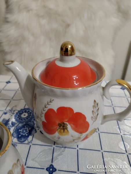 Orosz szovjet Baranovka teás készlet