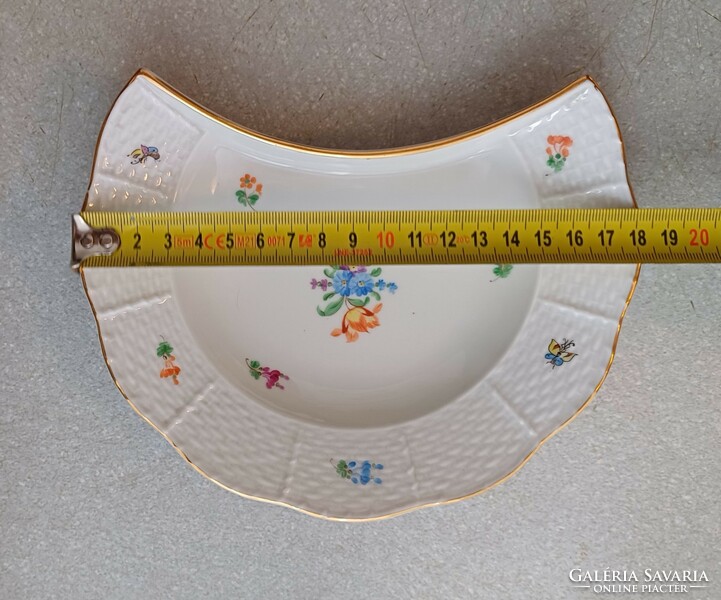 Règi Herend bone plate with a flower pattern, first class. A small plate for offering bonbons as well!