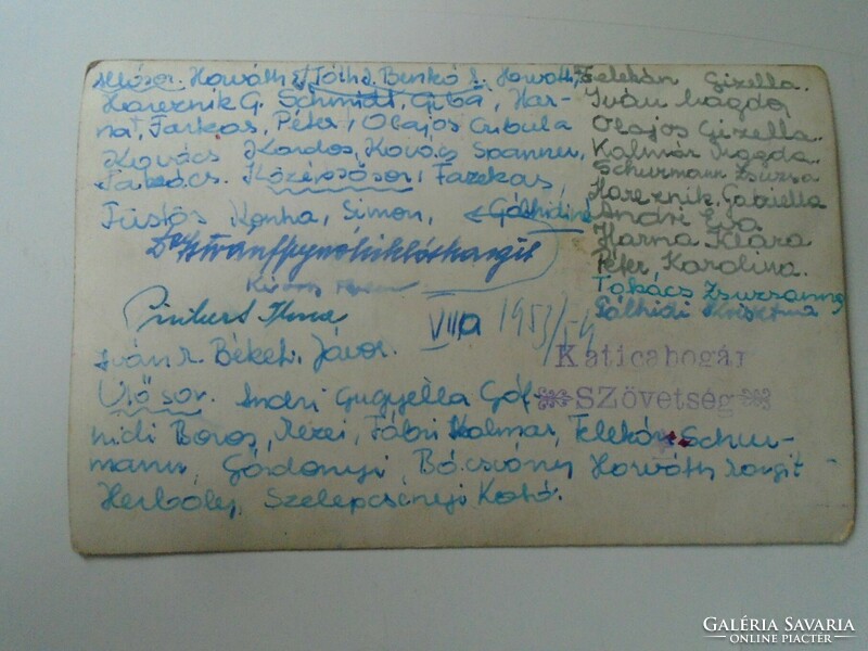 D199442 Április 4. téri Általános Iskola, Újpest  - Katicabogár Szövetség  - 1953-54  sok sok névvel