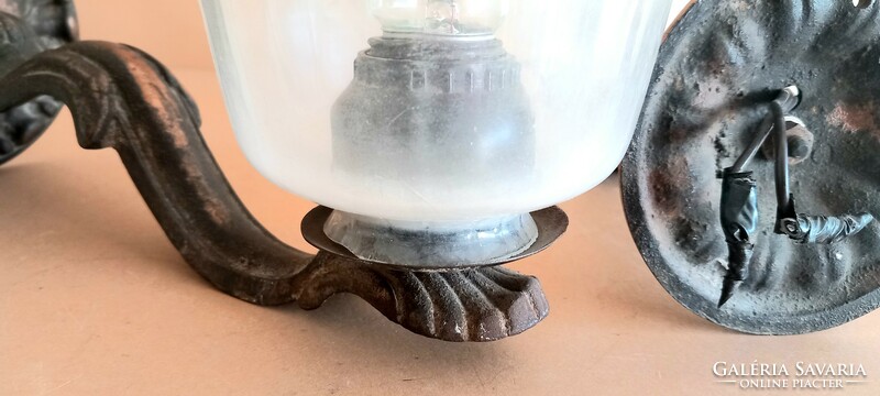 Bronzirozott falikar lámpa párban ALKUDHATÓ  szecessziós