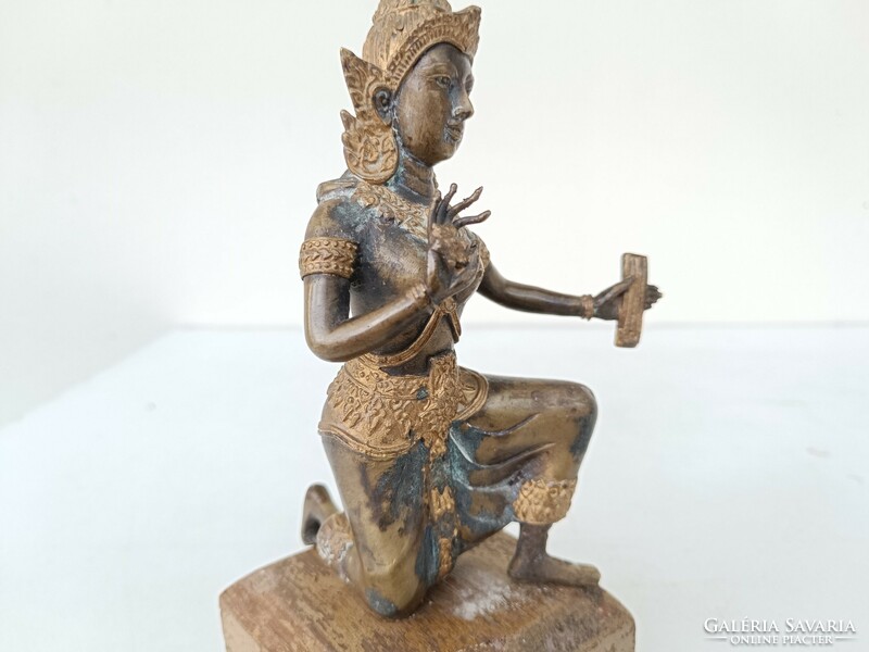Antik buddhista bronz szobor szertartás jelenet buddha Thaiföld 459 8145