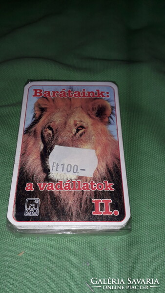 Retro unopened Hungarian Tamás and Komlós - our friends the wild animals ii. Playing card according to the pictures