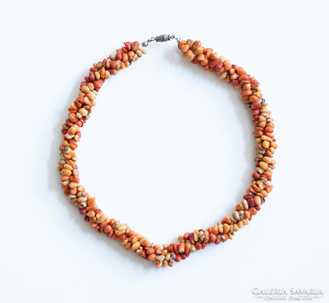 Orange coral necklaces - necklace