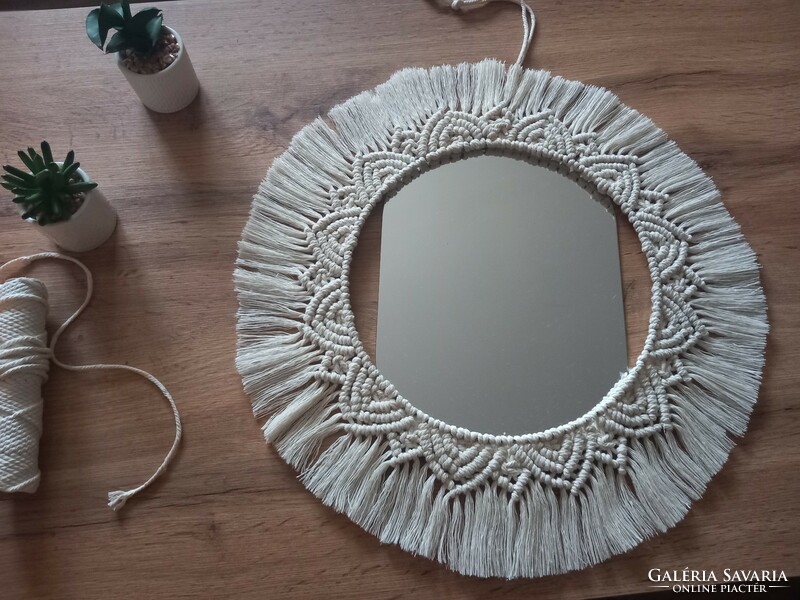 Macrame mirror