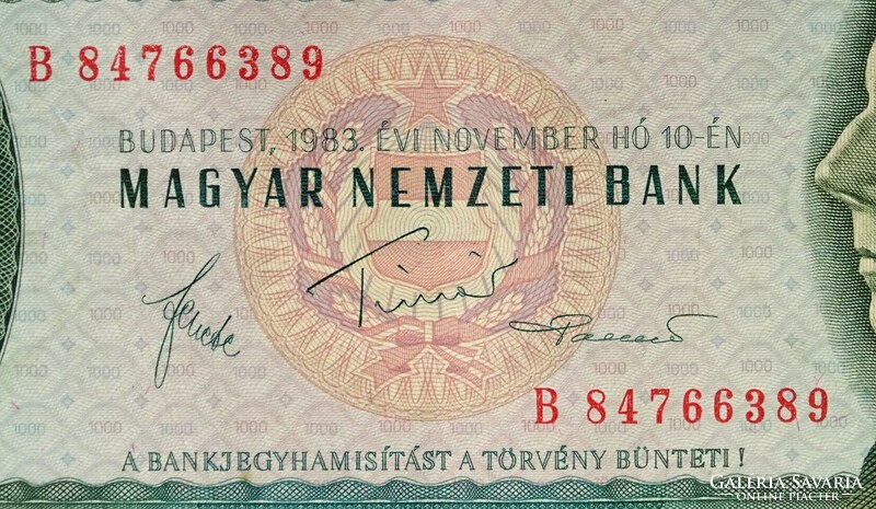1P447 1000 Forint 1983-as B sorozat