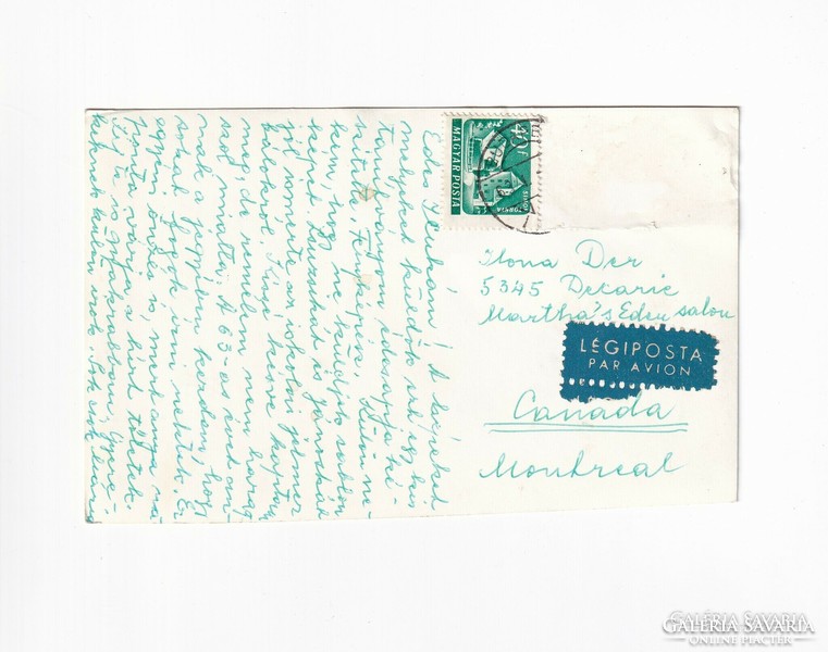 B:06 New Year - Búék postcard 1963 black and white lady