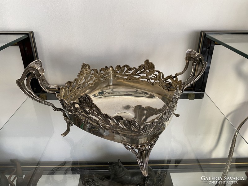 Art Nouveau silver center plate